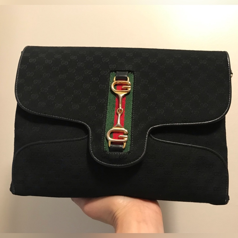 Gucci Horsebit 1955 convertible bag in black - Picture 4 of 17